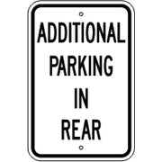 ADDITIONAL PARKING IN REAR - ADDITIONAL PARKING IN REAR , 18X12, Aluminum (.080) EGP Reflective