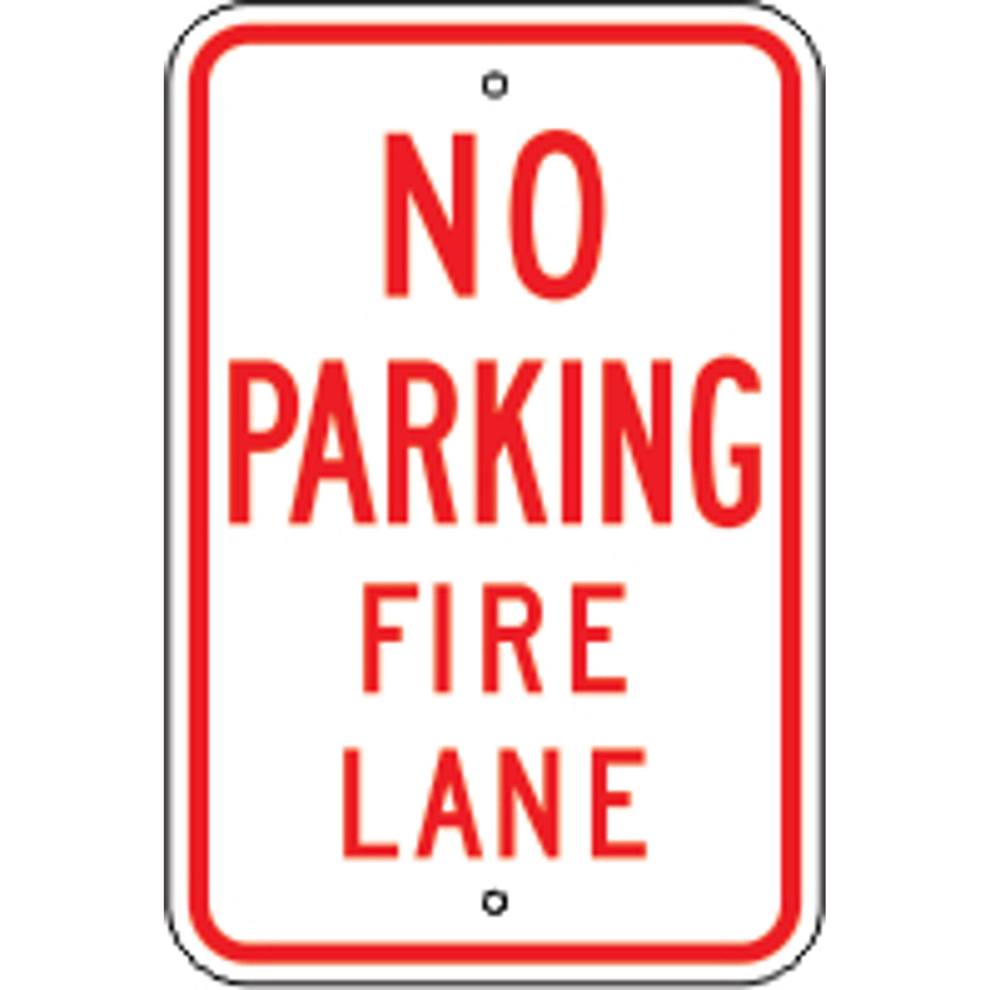 NO PARKING FIRE LANE -  PARKING CONTROL SIGN - NO PARKING FIRE LANE -  PARKING CONTROL SIGN, 24X18, Aluminum (.080) EGP Reflective