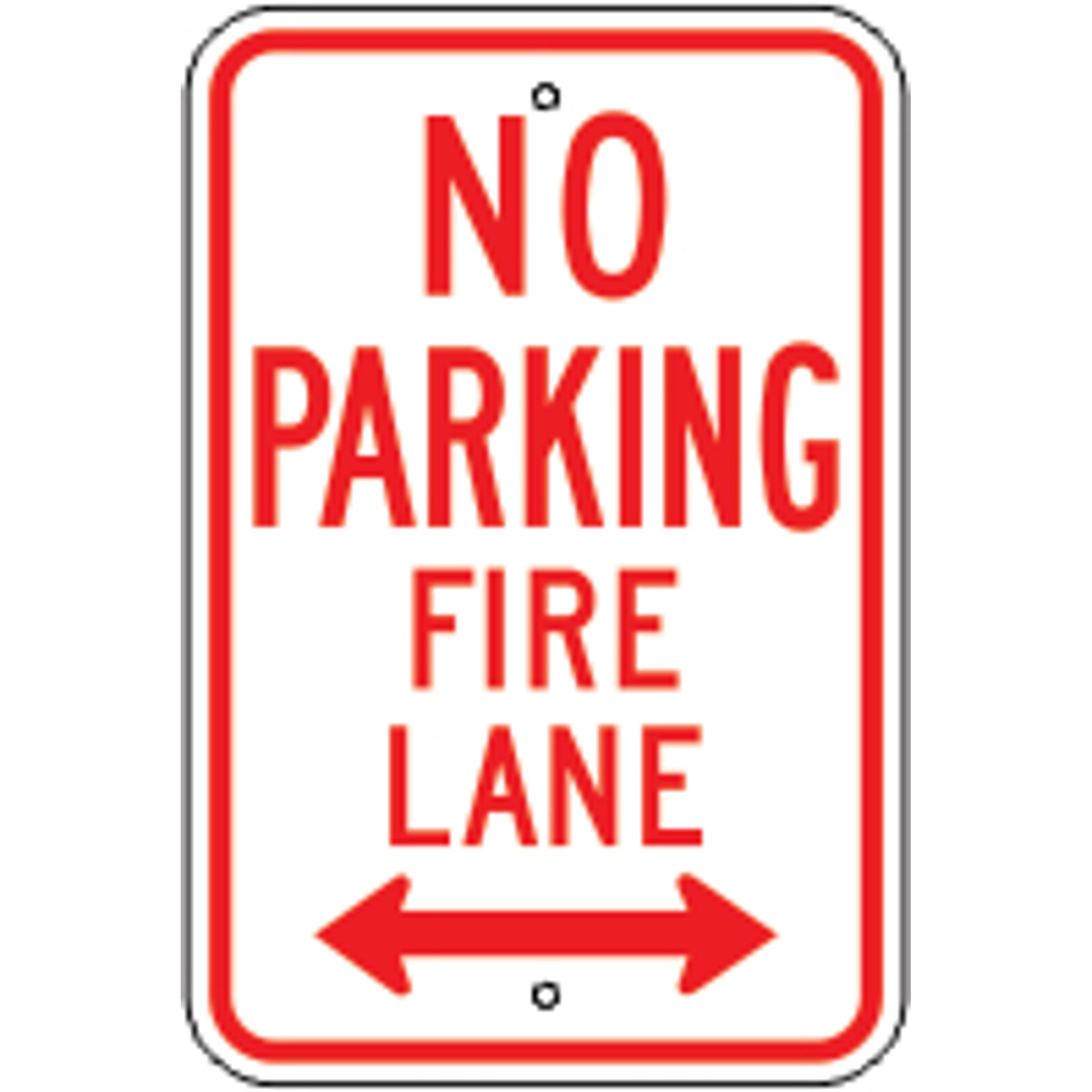NO PARKING FIRE LANE DUAL ARROW -  PARKING CONTROL SIGN - NO PARKING FIRE LANE DUAL ARROW -  PARKING CONTROL SIGN, 18X12, Aluminum (.080) EGP Reflective