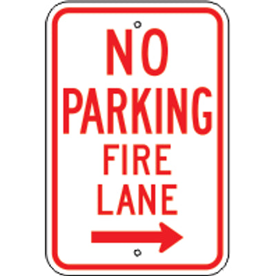 NO PARKING FIRE LANE DUAL ARROW -  PARKING CONTROL SIGN - NO PARKING FIRE LANE DUAL ARROW -  PARKING CONTROL SIGN, 18X12, Aluminum (.080) EGP Reflective