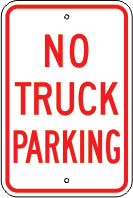 NO TRUCK PARKING - PARKING CONTROL SIGN