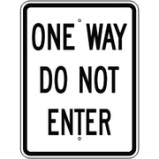 ONE WAY DO NOT ENTER - REGULATORY TRAFFIC SIGN - ONE WAY DO NOT ENTER - REGULATORY TRAFFIC SIGN, 24X18, Aluminum (.080) EGP Reflective