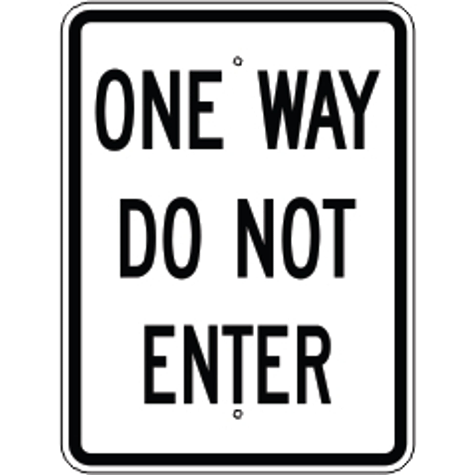 ONE WAY DO NOT ENTER - REGULATORY TRAFFIC SIGN - ONE WAY DO NOT ENTER - REGULATORY TRAFFIC SIGN, 24X18, Aluminum (.080) EGP Reflective