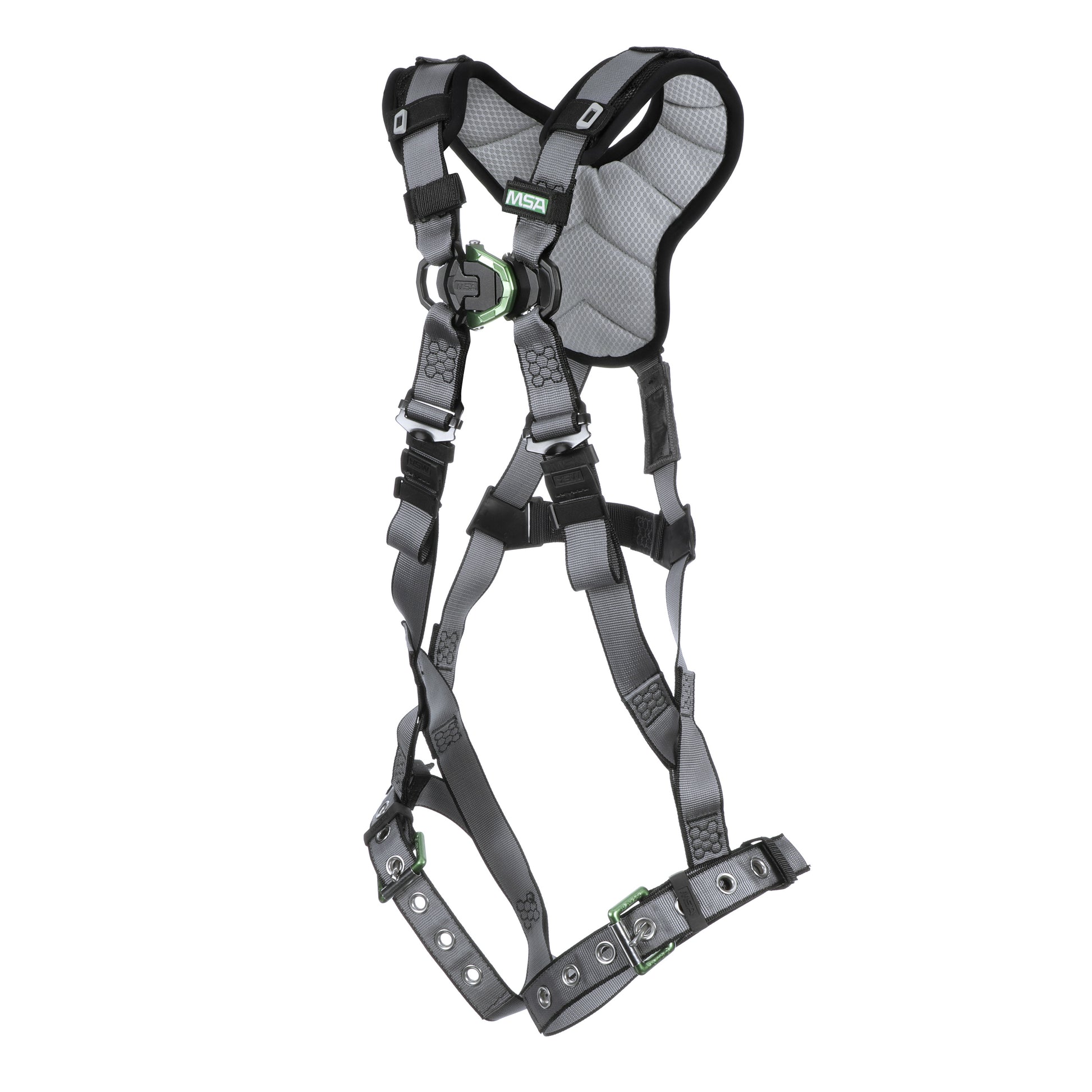 MSA V-FIT Harness w/Back D-Ring - Tongue Buckle Leg Straps - Shoulder & Leg Padding - Standard - 10194977