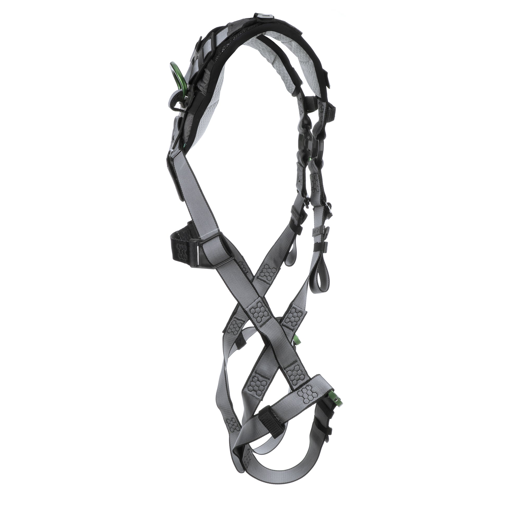 MSA V-FIT Harness w/Back & Front D-Rings - Quick-Connect Leg Straps - Shoulder Padding - Super Extra Large - 10194862