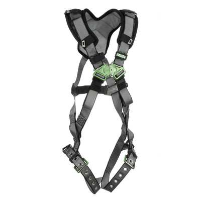 MSA V-FIT Harness w/Back D-Ring - Tongue Buckle Leg Straps - Shoulder Padding - Extra Large - 10194890