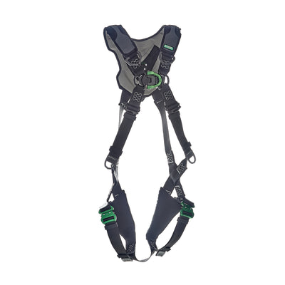 MSA V-FLEX Harness w/Back & Front D-Rings - Quick Connect Leg Straps - Extra Small - 10211316