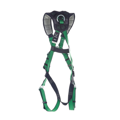 MSA V-FORM+ Harness w/Back, Front & Side D-Rings - Tongue Buckle Leg Straps - Standard - 10206137