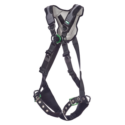 MSA V-FLEX Harness w/Back & Front D-Rings - Tongue Buckle Leg Straps - Extra Small - 10211320
