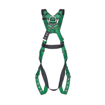 MSA V-FORM Harness w/Back D-Ring - Tongue Buckle Leg Straps Quick Connect Chest Buckle - Standard - 10206058