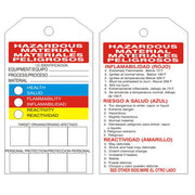 HAZARDOUS MATERIAL TAG BILINGUAL - HAZARDOUS MATERIAL TAG BILINGUAL, 6.125X3, Rigid Vinyl
