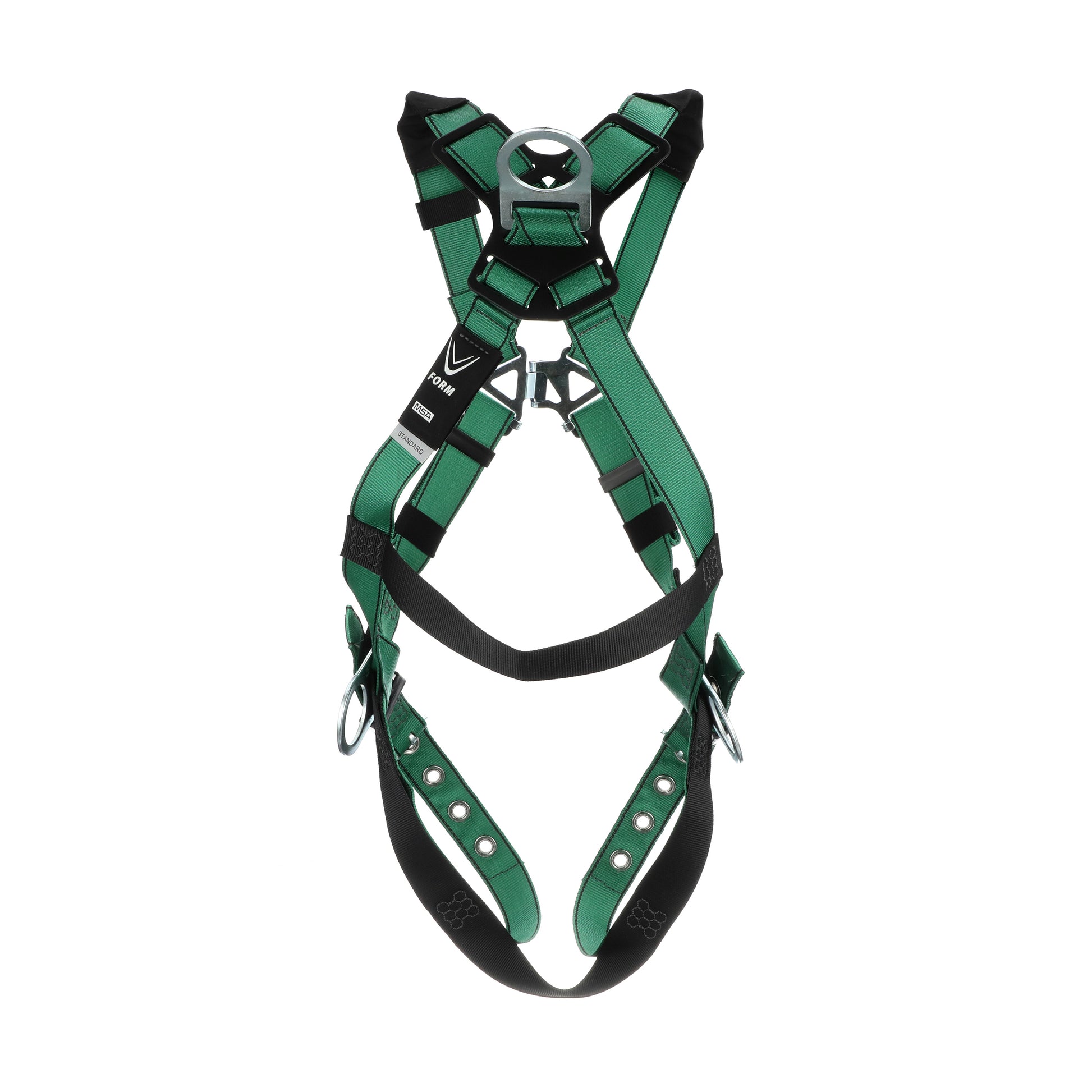 MSA V-FORM Harness w/Back & Side D-Rings - Tongue Buckle Leg Straps - Extra Small - 10197214