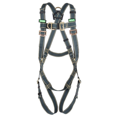 MSA Gravity Suspension Harness w/Back, Front, Belly, & Side D-Rings - Lumbar, Shoulder & Leg Padding - Small - 10150456