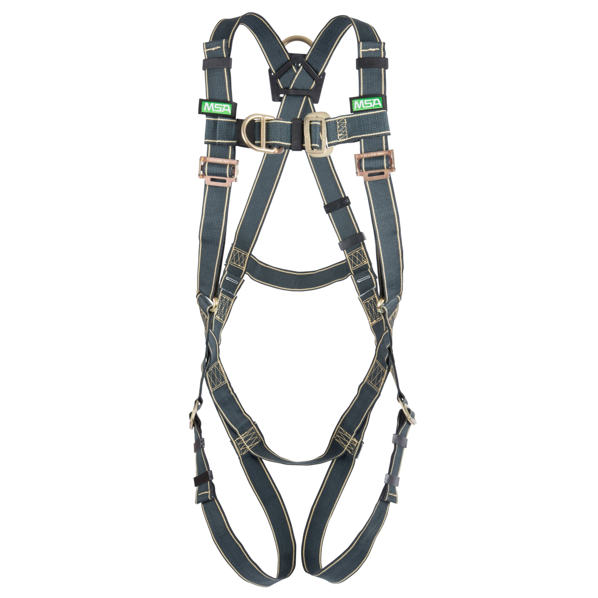MSA Gravity Suspension Harness w/Back, Front, Belly, & Side D-Rings - Lumbar, Shoulder & Leg Padding - Small - 10150453
