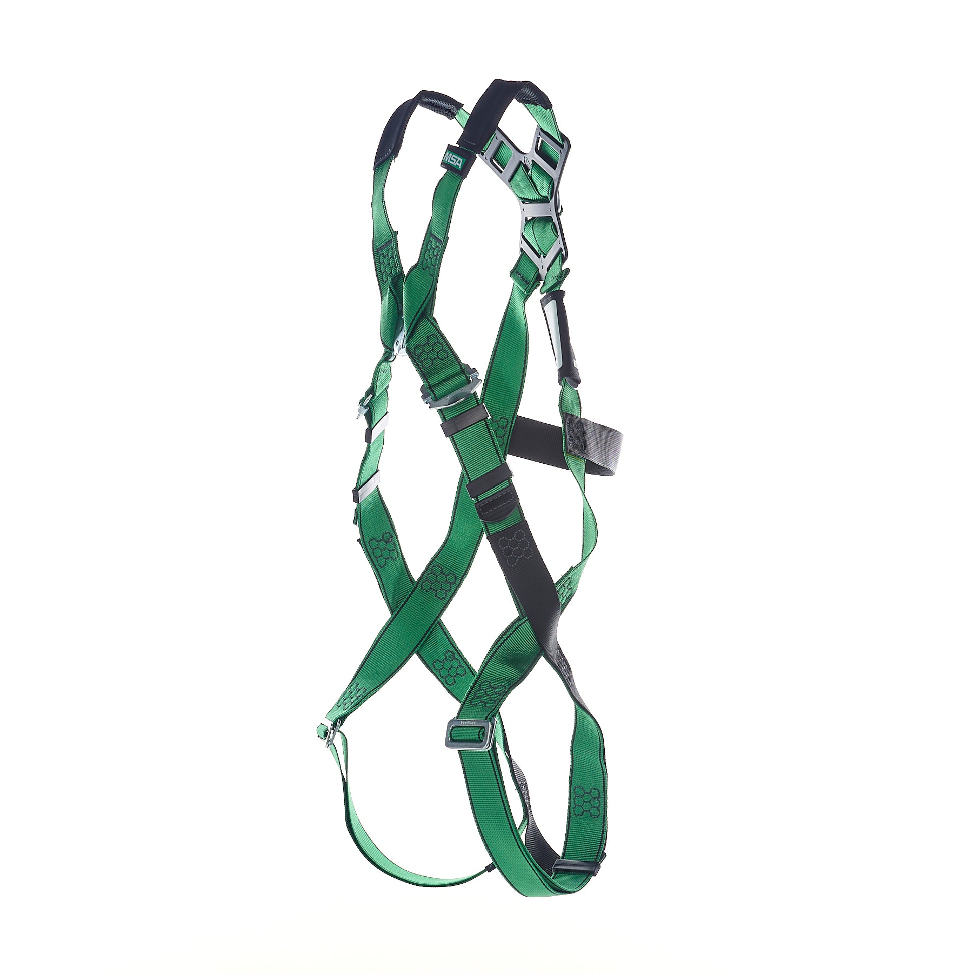 MSA V-FORM Harness w/Back D-Ring - Qwik-Fit Leg Straps Quick Connect Chest Buckle - Super Extra Large - 10207732