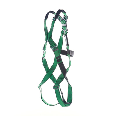 MSA V-FORM Harness w/Back D-Ring - Qwik-Fit Leg Straps Quick Connect Chest Buckle - Extra Small - 10207679