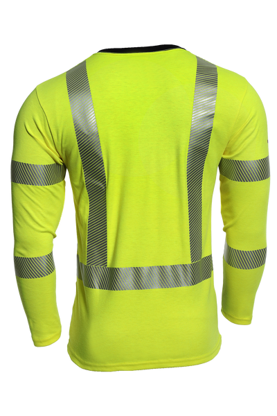 DRIFIRE FR Hi-Vis Long Sleeve Hybrid T-Shirt Class 3 - TEEY2LSHC301