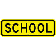 SCHOOL - SCHOOL ZONE SIGN - SCHOOL - SCHOOL ZONE SIGN, 8X24, Aluminum (.080) EGP Reflective