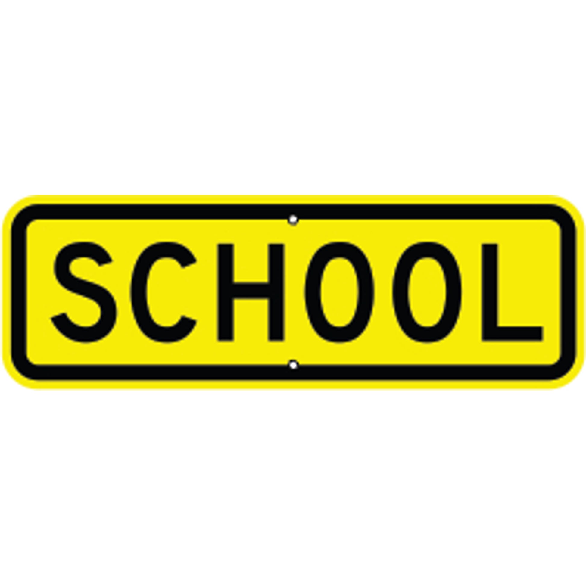 SCHOOL - SCHOOL ZONE SIGN - SCHOOL - SCHOOL ZONE SIGN, 8X24, Aluminum (.080) EGP Reflective