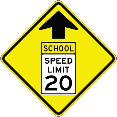 UP ARROW SCHOOL SPEED LIMIT SPECIFY SPEED LIMIT