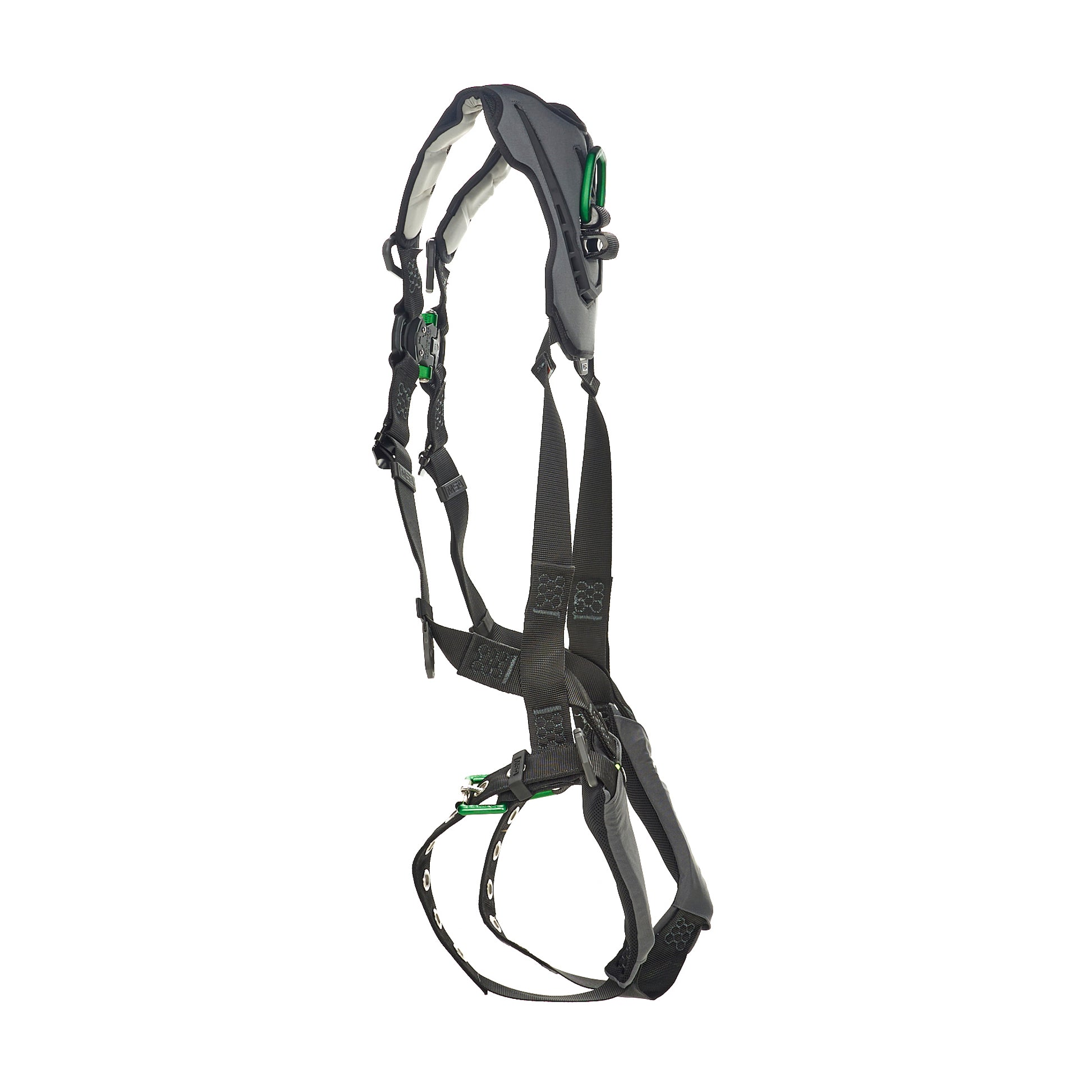 MSA V-FLEX Harness w/Back & Front D-Rings - Tongue Buckle Leg Straps - Super Extra Large - 10211323