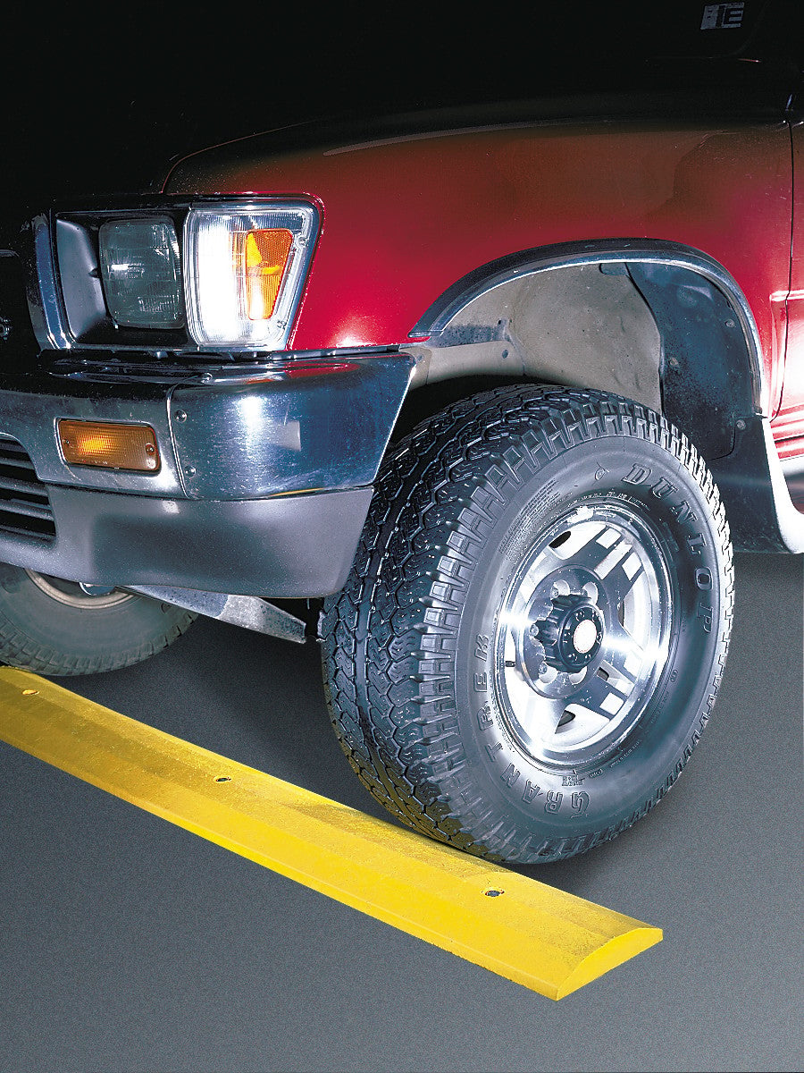 Plastic Speed Bump - 4' Deluxe - 48" X 2.25" X 12" - Yellow - W/ Lag Bolt Hardware - SB4D-LY