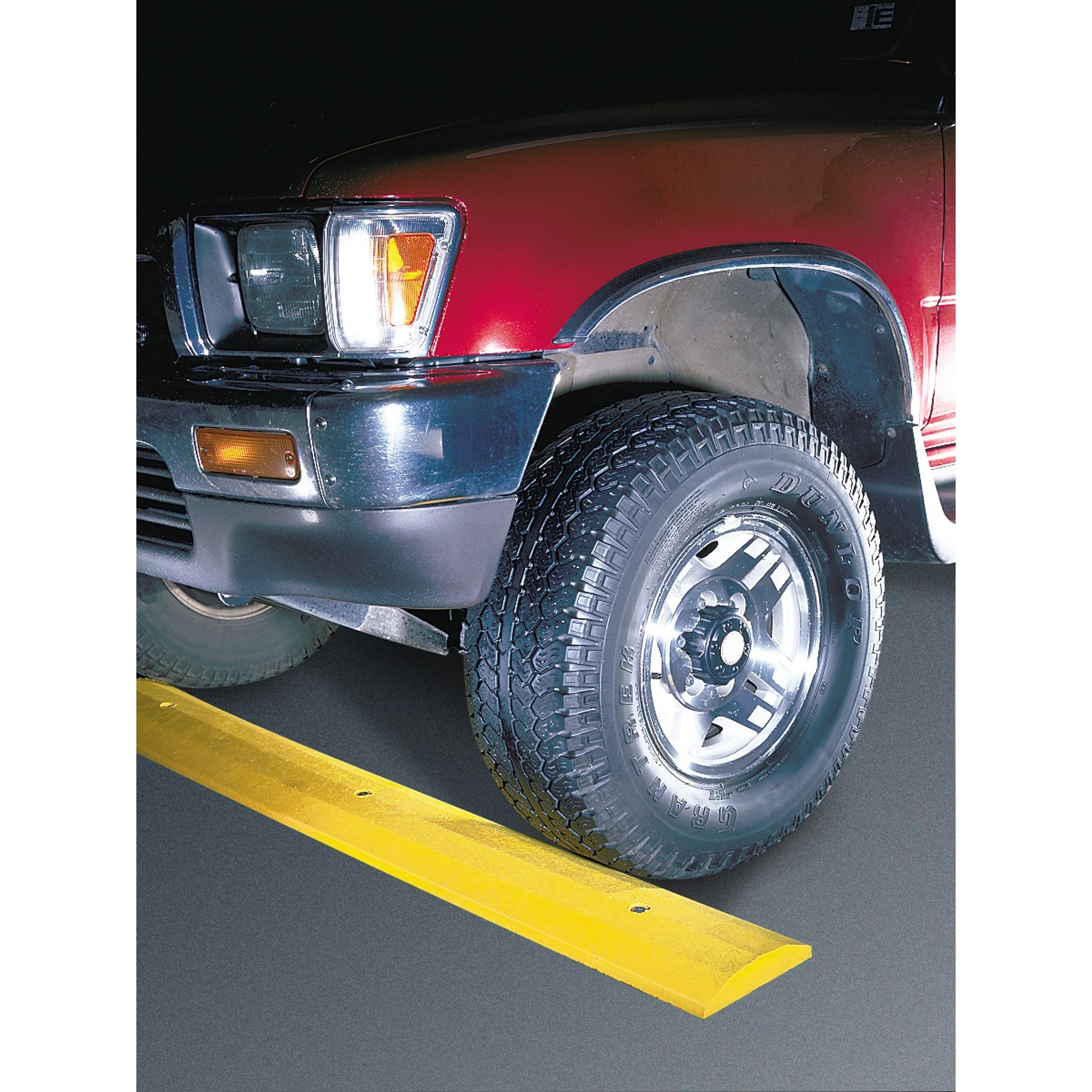 Plastic Speed Bump - 4' Deluxe - 48" X 2.25" X 12" - Yellow - W/ Steel Spike Hardware - SB4D-SY