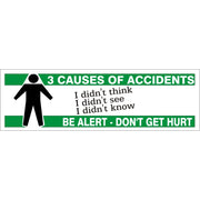 3 CAUSES OF ACCIDENTS IN DIDN’T THINK I DIDN’T SEE - 3 CAUSES OF ACCIDENTS IN DIDN’T THINK I DIDN’T SEE, 48x120, Banner
