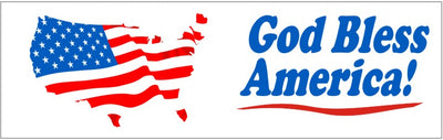 GOD BLESS AMERICA WITH PICTO OF USA