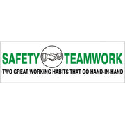 SAFETY PICTO TEAMWORK TWO GREAT WORKING HABITS THAT GO HAND - SAFETY PICTO TEAMWORK TWO GREAT WORKING HABITS THAT GO HAND, 48x120, Banner