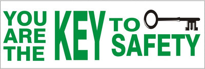 YOU ARE THE KEY TO SAFETY PICTO OF KEY