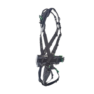MSA V-FLEX Construction Harness w/Back, Front & Side D-Rings - Quick Connect Leg Straps - Standard - 10211343