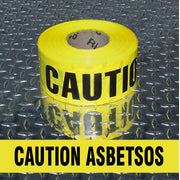 BARRICADE TAPE - CAUTION ASBESTOS - BARRICADE TAPE - CAUTION ASBESTOS, 3x1000,
