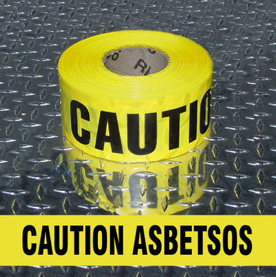 BARRICADE TAPE - CAUTION ASBESTOS