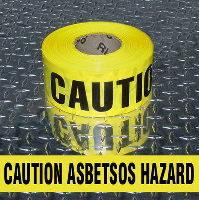 BARRICADE TAPE - CAUTION ASBESTOS HAZARD