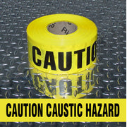 BARRICADE TAPE - CAUTION CAUSTIC HAZARD - BARRICADE TAPE - CAUTION CAUSTIC HAZARD, 3x1000,