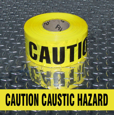 BARRICADE TAPE - CAUTION CAUSTIC HAZARD