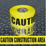 BARRICADE TAPE - CAUTION CONSTRUCTION AREA - BARRICADE TAPE - CAUTION CONSTRUCTION AREA, 3”X1000,