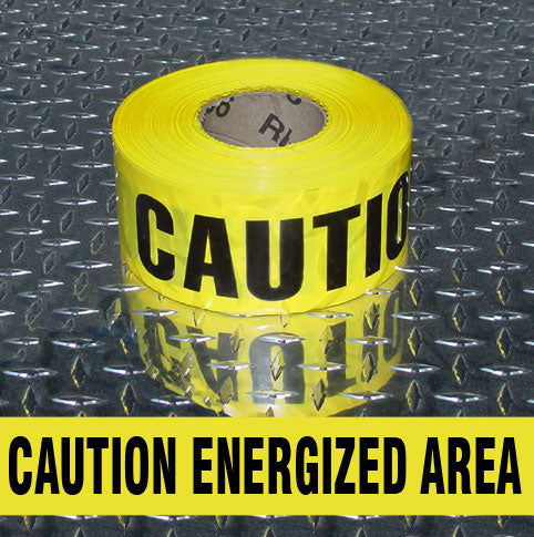 BARRICADE TAPE - CAUTION ENERGIZED AREA - BARRICADE TAPE - CAUTION ENERGIZED AREA, 3x1000,