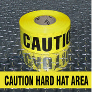 BARRICADE TAPE - CAUTION HARD HAT AREA - BARRICADE TAPE - CAUTION HARD HAT AREA, 3x1000,