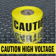 BARRICADE TAPE -  CAUTION HIGH VOLTAGE - BARRICADE TAPE -  CAUTION HIGH VOLTAGE, 3”X1000,