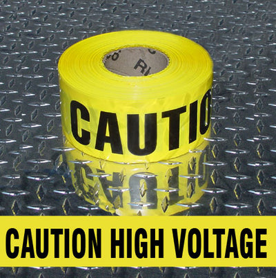 BARRICADE TAPE - CAUTION HIGH VOLTAGE