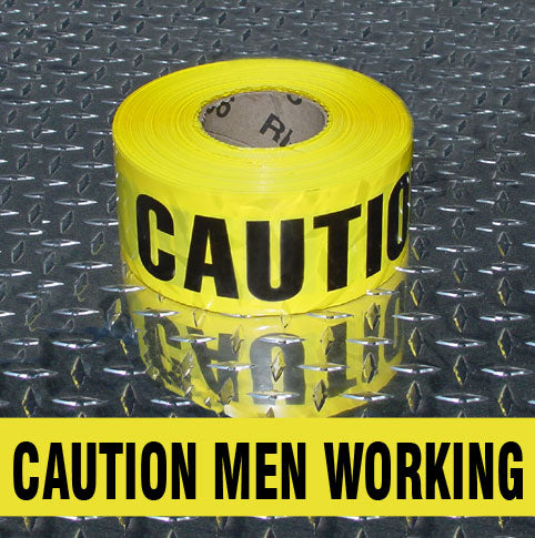 BARRICADE TAPE - CAUTION MEN WORKING - BARRICADE TAPE - CAUTION MEN WORKING, 3x1000,