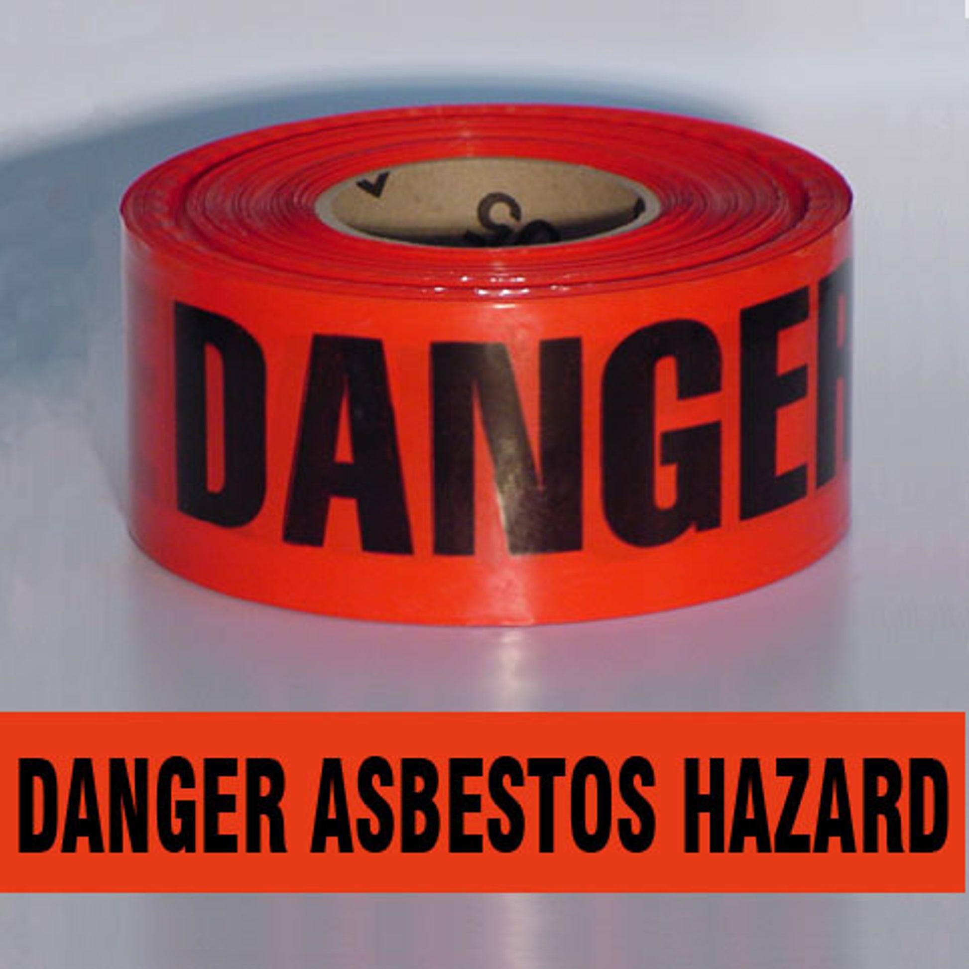 BARRICADE TAPE - DANGER ASBESTOS HAZARD - BARRICADE TAPE - DANGER ASBESTOS HAZARD, 3”X1000,