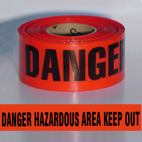 BARRICADE TAPE - DANGER HAZARDOUS AREA KEEP OUT - BARRICADE TAPE - DANGER HAZARDOUS AREA KEEP OUT, 3x1000,