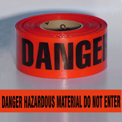 BARRICADE TAPE - DANGER HAZARDOUS MATERIAL DO NOT ENTER