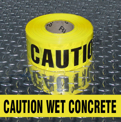 BARRICADE TAPE - CAUTION WET CONCRETE - BARRICADE TAPE - CAUTION WET CONCRETE, 3x1000,