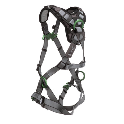 MSA V-FIT Harness w/Back & Side D-Rings - Quick-Connect Leg Straps - Shoulder Padding - Extra Small - 10194872