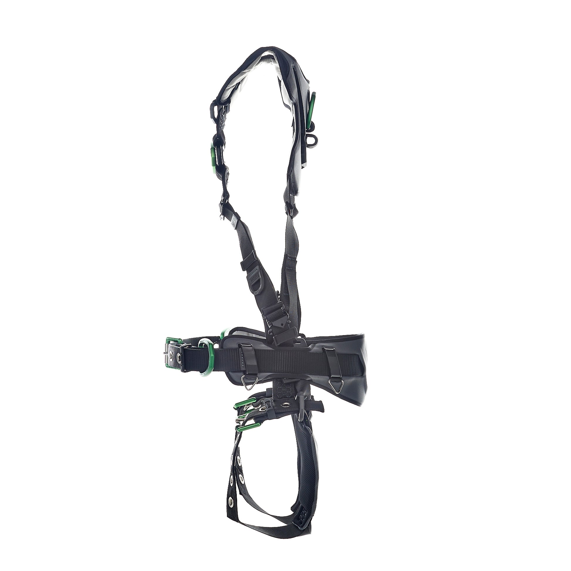 MSA V-FLEX Construction Harness w/Back, Front & Side D-Rings - Tongue Buckle Leg Straps - Extra Large - 10211348