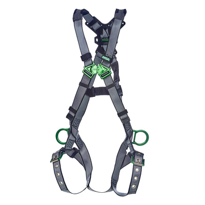 MSA V-FIT Harness w/Back & Side D-Rings - Tongue Buckle Leg Straps - Extra Large - 10195111